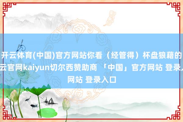 开云体育(中国)官方网站你看（经管得）杯盘狼藉的-开云官网kaiyun切尔西赞助商 「中国」官方网站 登录入口