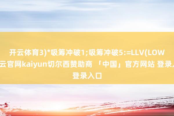 开云体育3)*吸筹冲破1;吸筹冲破5:=LLV(LOW-开云官网kaiyun切尔西赞助商 「中国」官方网站 登录入口
