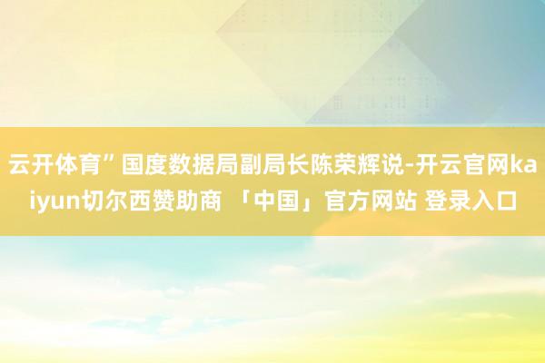 云开体育”国度数据局副局长陈荣辉说-开云官网kaiyun切尔西赞助商 「中国」官方网站 登录入口